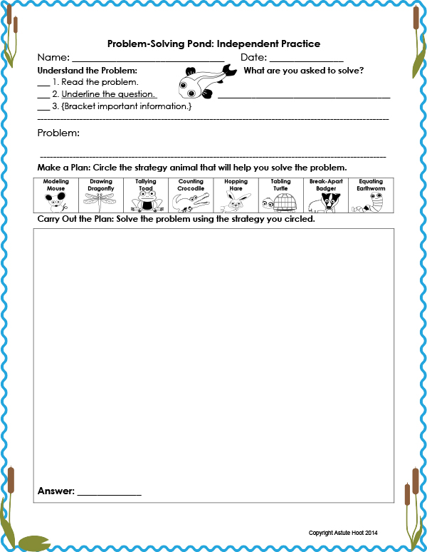 problem solving for 3rd-4th to 12th grade